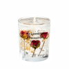 MEHOOM Crystal Cup Dried Flower Jelly Candle, Rose & Freesia Scent, 13 oz, Soy Wax Fragrance, Mother's Day Gift