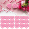 Mini Candle 18Pcs Heart Shaped Candle Mini Romantic Dinner Candlelight Decorations OrnamentsPink